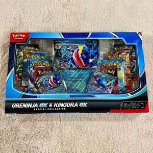 Pokemon Greninja EX & Kingdra EX Collection Box - Blue and Red